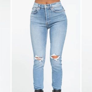 Re/done jeans: 90’s high rise ankle crop